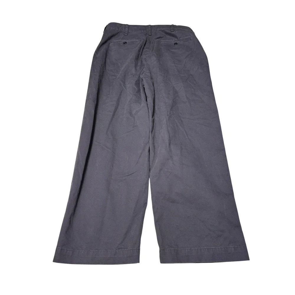 NWT Banana Republic Mens Wide Leg Chino Pants Gray 100% Cotton 32x30 $120